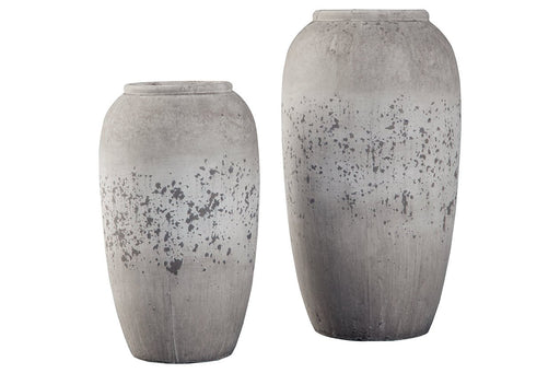 Dimitra Brown/Cream Vase (Set of 2) - Gate Furniture