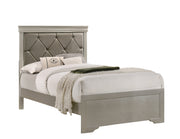 Amalia Silver Twin Panel Bed - Luna Furniture