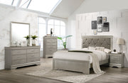Amalia Silver Twin Panel Bed - Luna Furniture