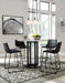 Centiar Black-White Counter Height Set - Luna Furniture