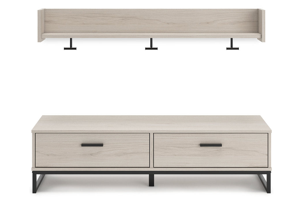 Socalle Natural Bench with Coat Rack