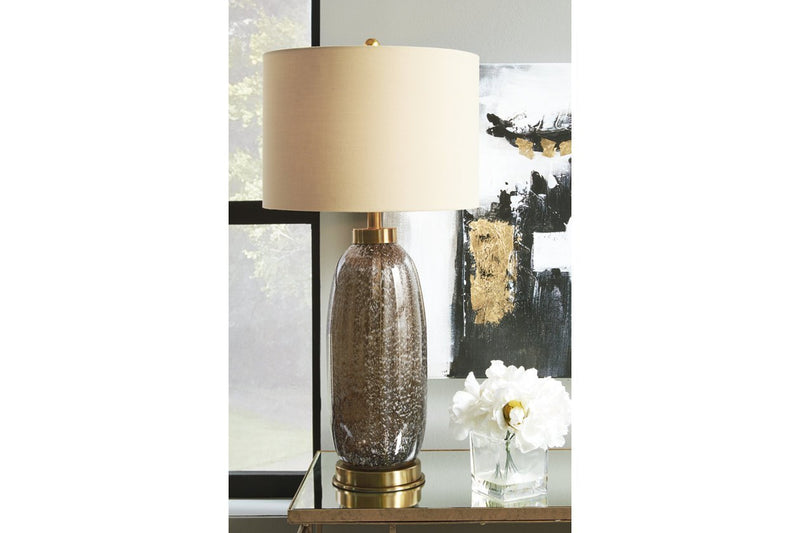 Aaronby Taupe Table Lamp (Set of 2) - Gate FurnitureTable Lamp