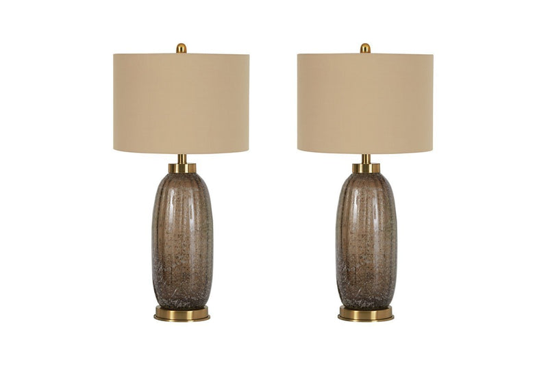 Aaronby Taupe Table Lamp (Set of 2) - Gate FurnitureTable Lamp
