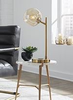 Abanson Amber/Gold Finish Desk Lamp - Gate FurnitureTable Lamp