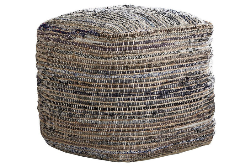 Absalom Denim Pouf - Gate FurniturePouf