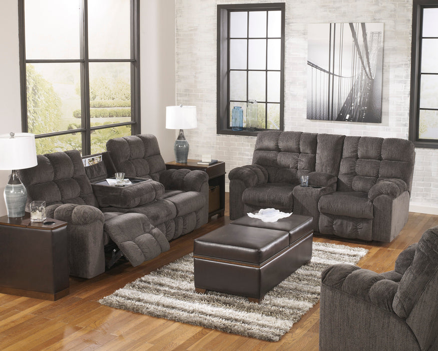 Acieona Slate Reclining Living Room Set - Gate Furniture