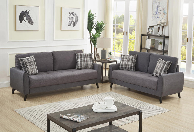 Aconitum Grey Sofa Set - Gate FurnitureLiving Room Set
