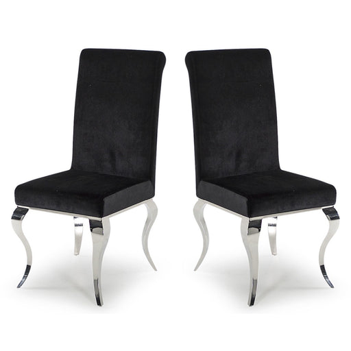 Ada Black Glass Dining Chair - D858DC - Gate Furniture