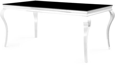 Ada Black Glass Dining Table - D858-DT - Gate Furniture