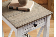 Adalane White/Gray Accent Table - Gate FurnitureTable