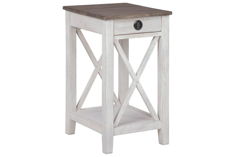 Adalane White/Gray Accent Table - Gate FurnitureTable