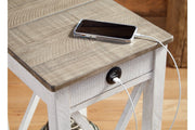 Adalane White/Gray Accent Table - Gate FurnitureTable