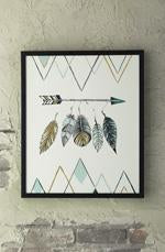 Adaley Teal/White/Gray Wall Art - A8000315 - Gate Furniture