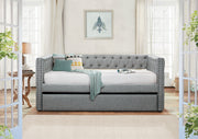 Adalie Gray Twin Daybed with Trundle - Gate FurnitureDaybed