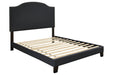 Adelloni Charcoal Queen Upholstered Bed - B080-281 - Gate Furniture