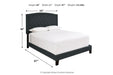 Adelloni Charcoal Queen Upholstered Bed - B080-881 - Gate Furniture
