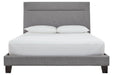 Adelloni Gray Queen Upholstered Bed - B080-381 - Gate Furniture