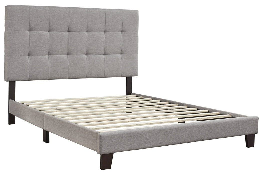 Adelloni Gray Queen Upholstered Bed - B080-581 - Gate Furniture