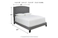 Adelloni Gray Queen Upholstered Bed - B080-781 - Gate Furniture