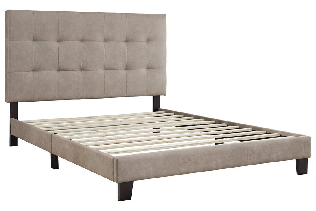 Adelloni Light Brown Queen Upholstered Bed - B080-681 - Gate Furniture