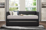 Adra Black Twin Daybed with Trundle - Gate FurnitureDaybed