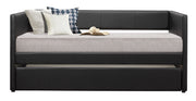 Adra Black Twin Daybed with Trundle - Gate FurnitureDaybed