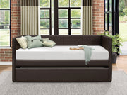 Adra Black Twin Daybed with Trundle - Gate FurnitureDaybed
