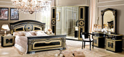 Aida Bed Black W/Gold Queen - Gate FurnitureQueen Bed