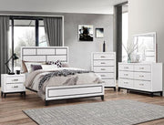 Akerson Chalk White Queen Panel Bed - Gate FurnitureQueen Bed
