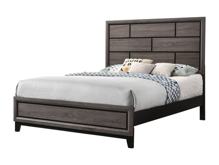 Akerson Gray Queen Panel Bed - Gate Furniture