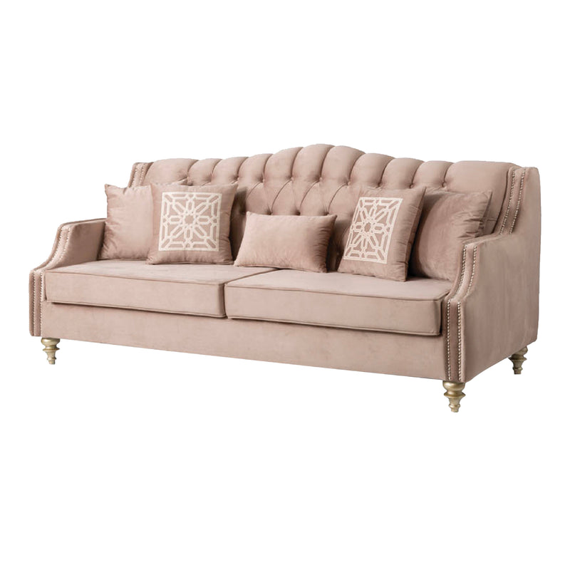 Alabama 87 in. Sofa in Light Brown / Beige - Gate FurnitureSofa