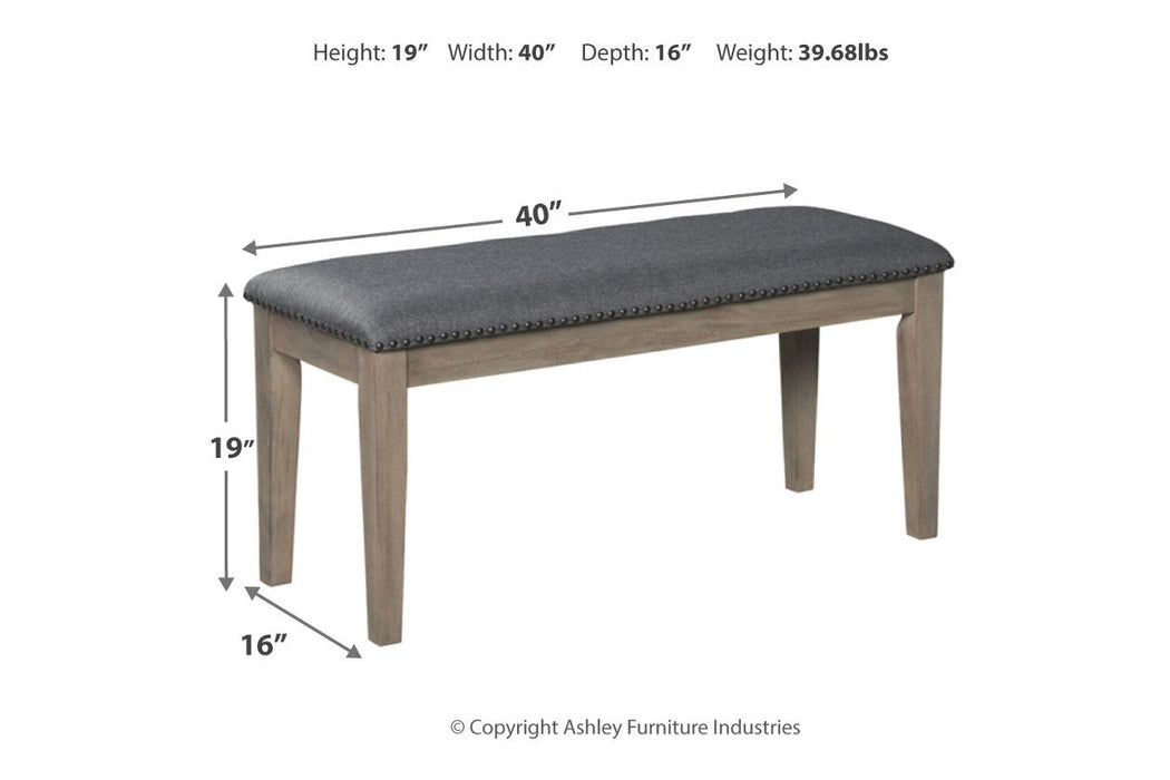 Aldwin Gray Dining Bench - D617-00 - Gate Furniture
