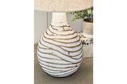 Aleela White/Gold Finish Table Lamp - Gate FurnitureTable Lamp