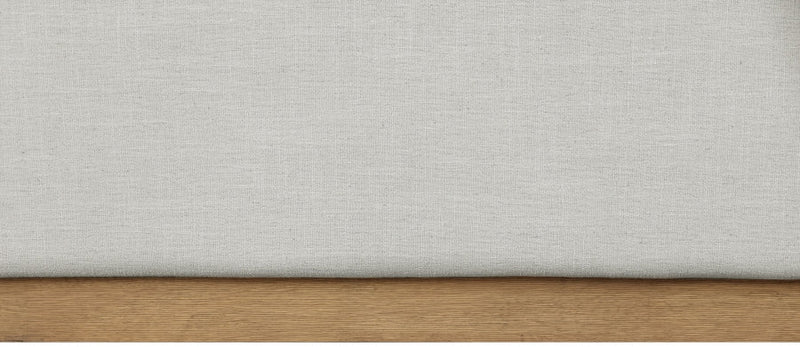 Alfie Linen Textured Fabric King Bed Cream - Gate FurnitureKing Bed