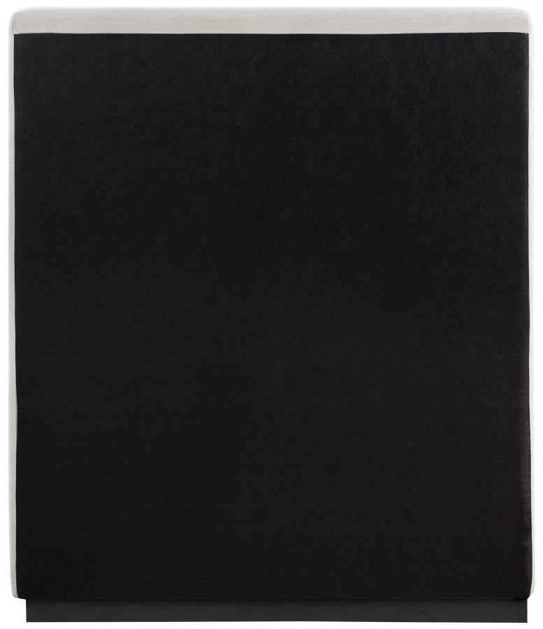 Alfie Linen Textured Fabric Twin Bed Beige - Gate FurnitureTwin Bed