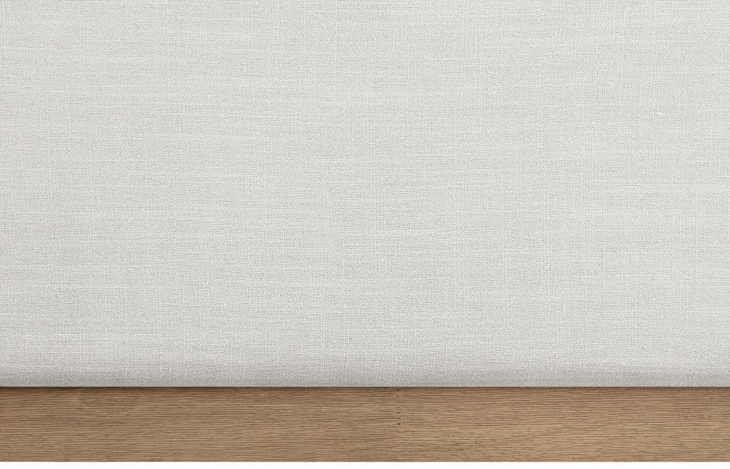 Alfie Linen Textured Fabric Twin Bed Cream - Gate FurnitureTwin Bed