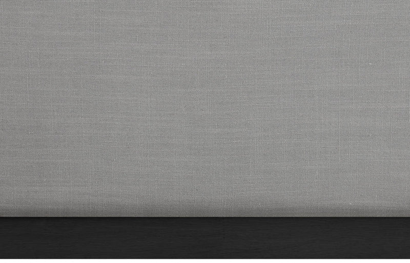 Alfie Linen Textured Fabric Twin Bed Grey - Gate FurnitureTwin Bed
