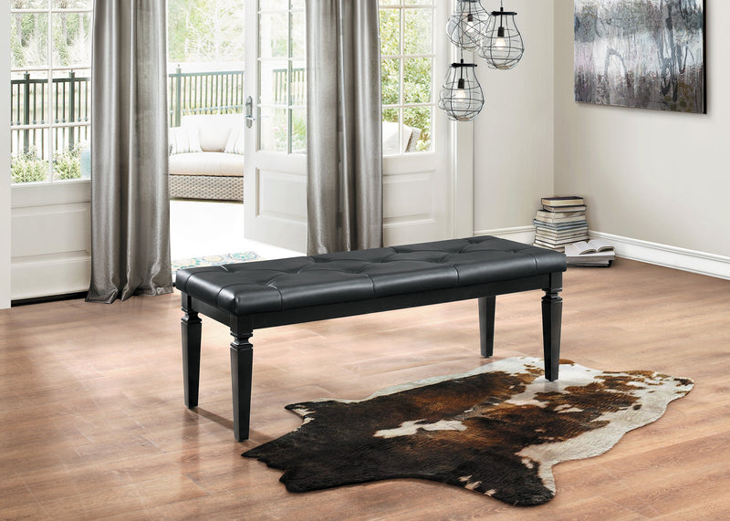 Allura Black Bedroom Bench - Gate FurnitureAccent Bench