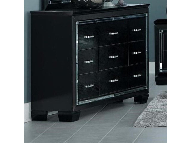 Allura Black Dresser - Gate FurnitureDresser