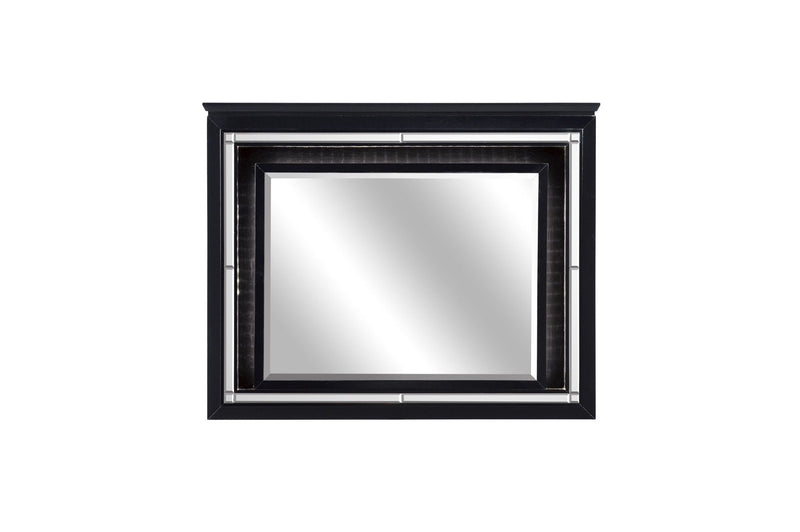 Allura Black LED Mirror - Gate FurnitureMirror