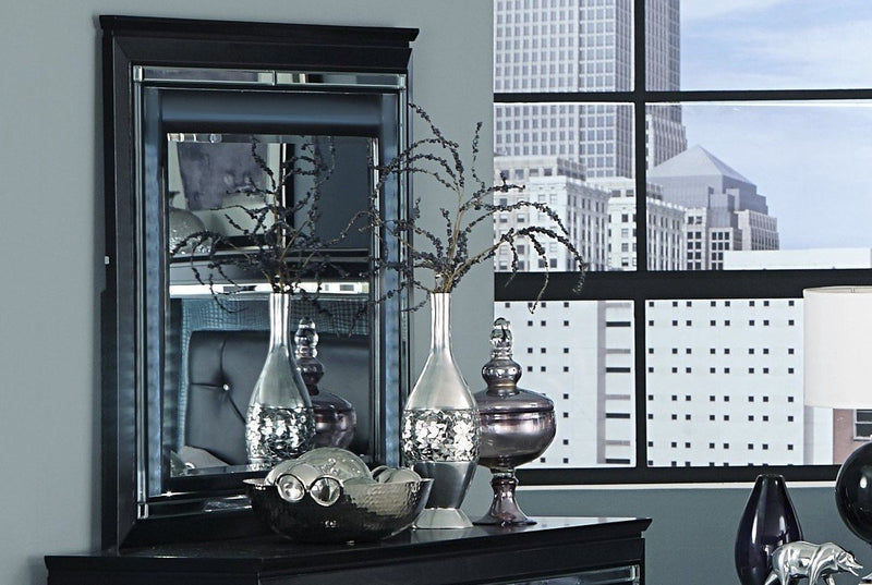 Allura Black LED Mirror - Gate FurnitureMirror