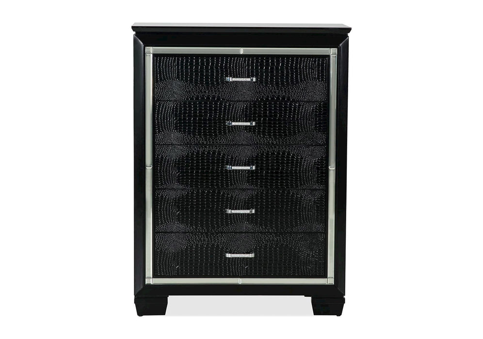 Allura Black LED Panel Bedroom Set - Gate Furniture