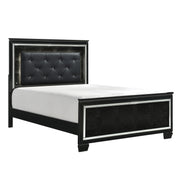 Allura Black LED Upholstered Panel Bedroom Set - Gate FurnitureBedroom Set