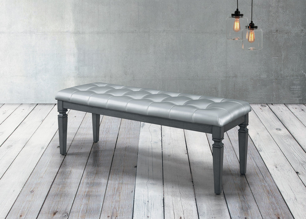 Allura Gray Bedroom Bench - 1916GY-FBH - Gate Furniture