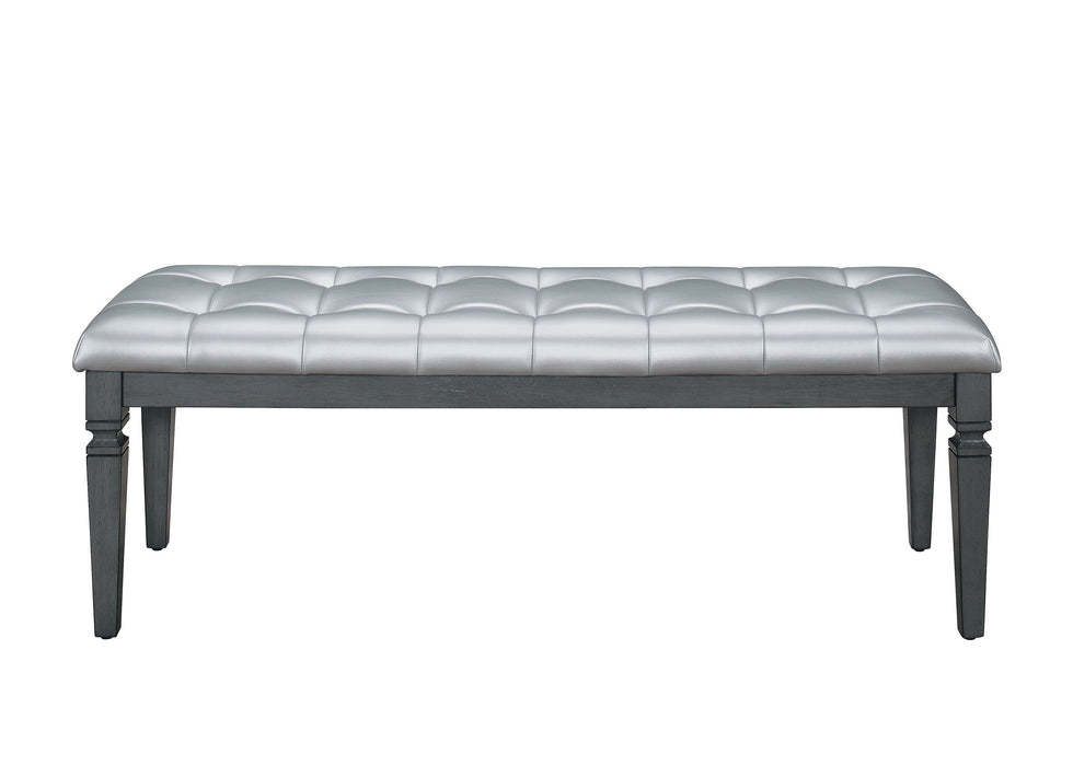 Allura Gray Bedroom Bench - 1916GY-FBH - Gate Furniture