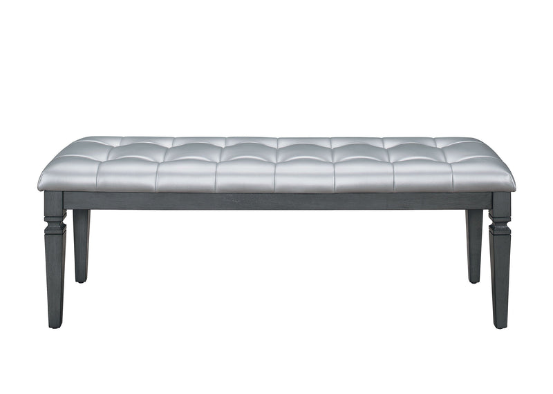 Allura Gray Bedroom Bench - Gate FurnitureAccent Bench
