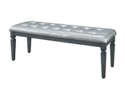 Allura Gray Bedroom Bench - Gate FurnitureAccent Bench