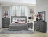 Allura Gray LED King Panel Bed - 1916KGY-1EK - Gate Furniture