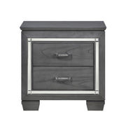 Allura Gray LED Nightstand - Gate FurnitureNightstand