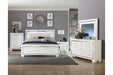 Allura White LED King Panel Bed - 1916KW-1EK - Gate Furniture